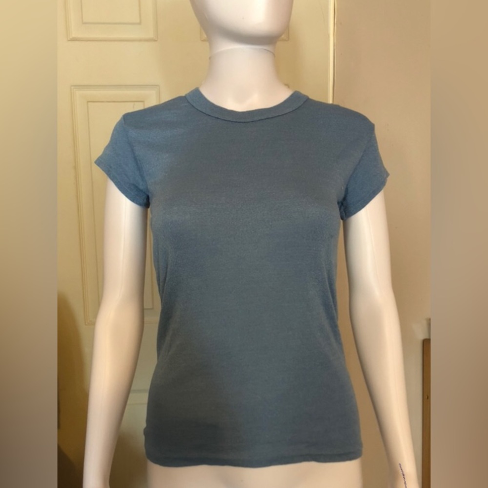 Michael Stars Shimmery Light Blue Tshirt